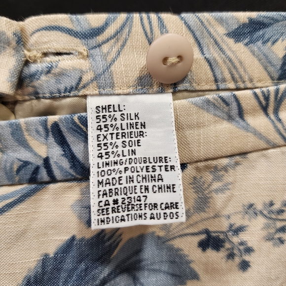 Talbots Cream Maxi Skirt with Blue Floral Print - Picture 4 of 6